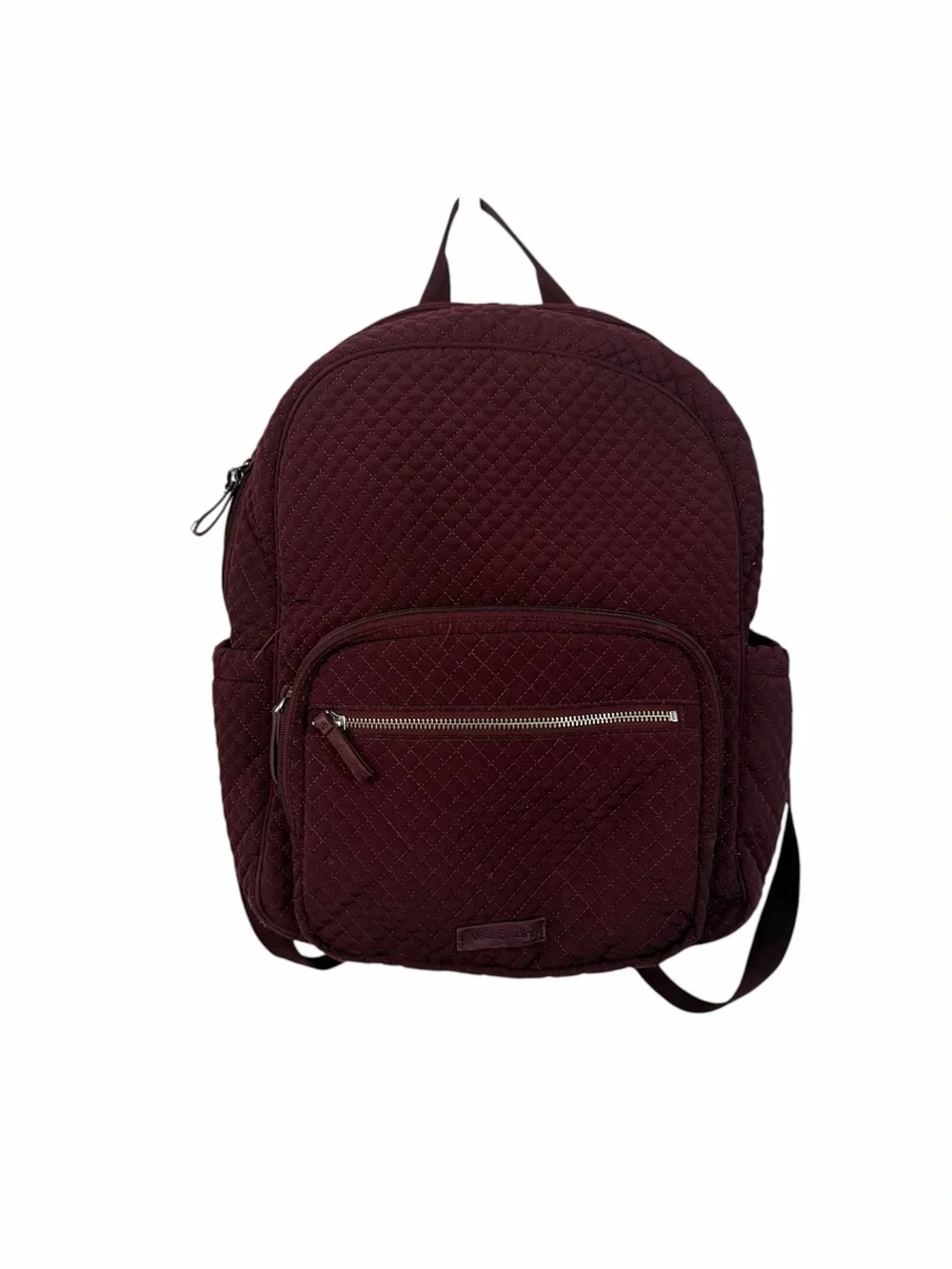 Vera Bradley Maroon Quilted Diaper Bag Backpack with Removable Changing Pad GUC